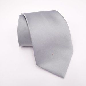 Silver Solid Zipper Tie | Zipperfect